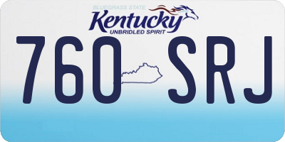 KY license plate 760SRJ
