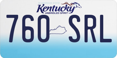 KY license plate 760SRL