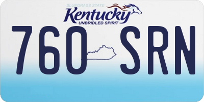 KY license plate 760SRN