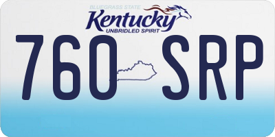 KY license plate 760SRP