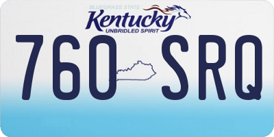 KY license plate 760SRQ
