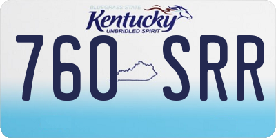 KY license plate 760SRR