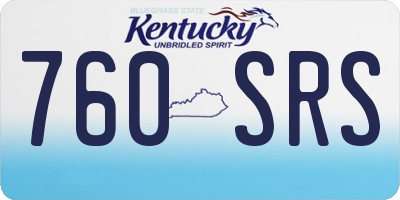 KY license plate 760SRS