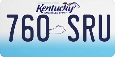 KY license plate 760SRU
