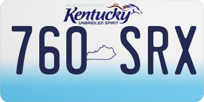 KY license plate 760SRX