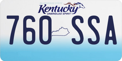 KY license plate 760SSA