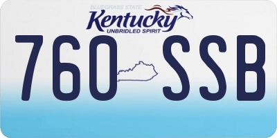 KY license plate 760SSB