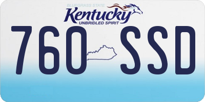 KY license plate 760SSD