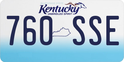 KY license plate 760SSE