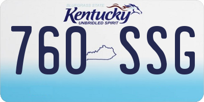 KY license plate 760SSG