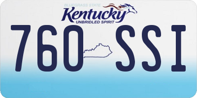 KY license plate 760SSI