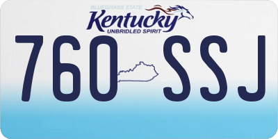 KY license plate 760SSJ