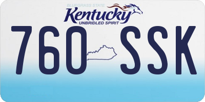 KY license plate 760SSK