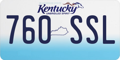 KY license plate 760SSL