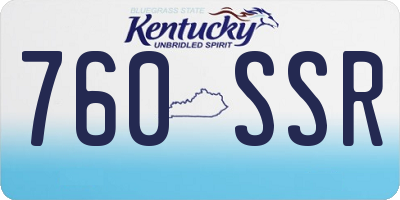KY license plate 760SSR