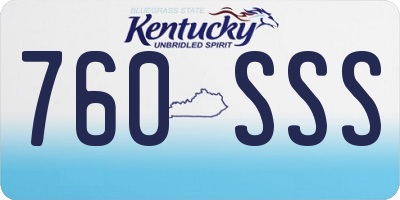 KY license plate 760SSS