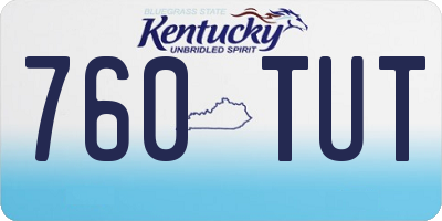 KY license plate 760TUT