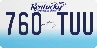 KY license plate 760TUU