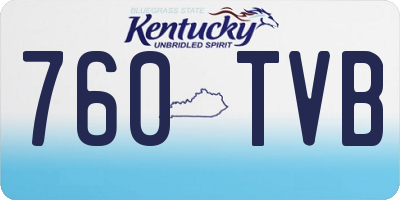 KY license plate 760TVB