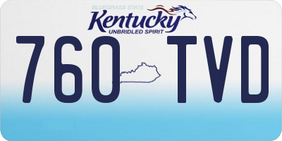 KY license plate 760TVD