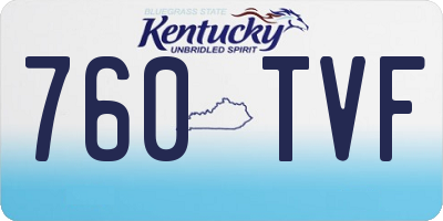 KY license plate 760TVF