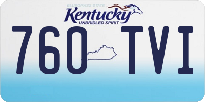 KY license plate 760TVI