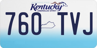 KY license plate 760TVJ