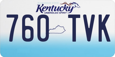 KY license plate 760TVK