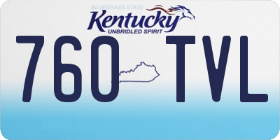 KY license plate 760TVL