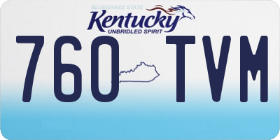 KY license plate 760TVM