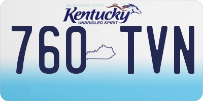 KY license plate 760TVN