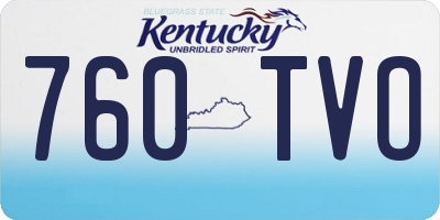 KY license plate 760TVO