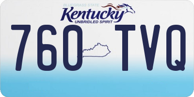 KY license plate 760TVQ