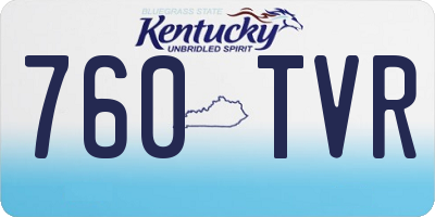 KY license plate 760TVR