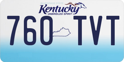 KY license plate 760TVT