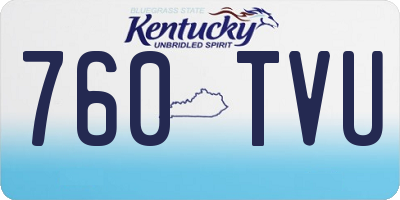KY license plate 760TVU