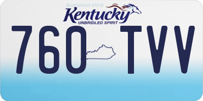 KY license plate 760TVV