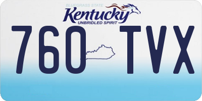 KY license plate 760TVX
