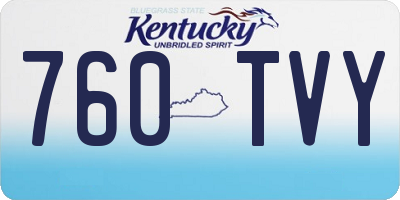 KY license plate 760TVY