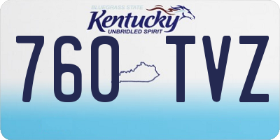 KY license plate 760TVZ