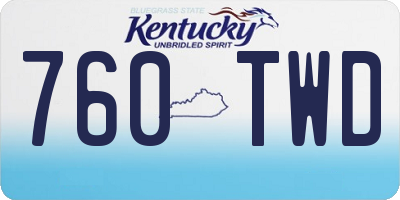 KY license plate 760TWD