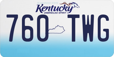 KY license plate 760TWG