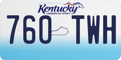 KY license plate 760TWH