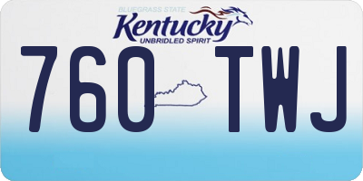 KY license plate 760TWJ