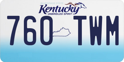 KY license plate 760TWM