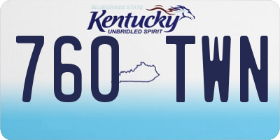 KY license plate 760TWN