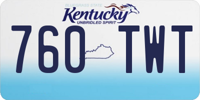 KY license plate 760TWT