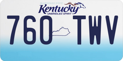 KY license plate 760TWV