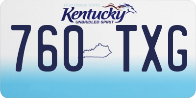 KY license plate 760TXG