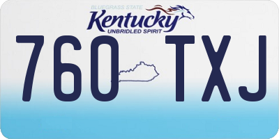 KY license plate 760TXJ